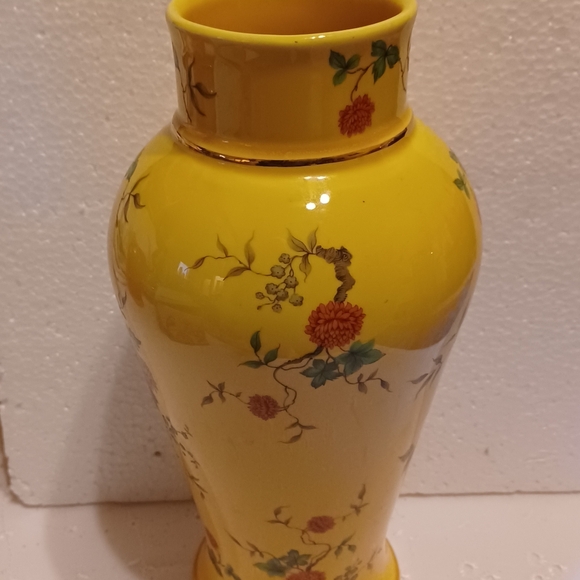 HYALYN Pottery Vase #823 Made in Hickory, NC Floral Chinoserie Style - Picture 12 of 14